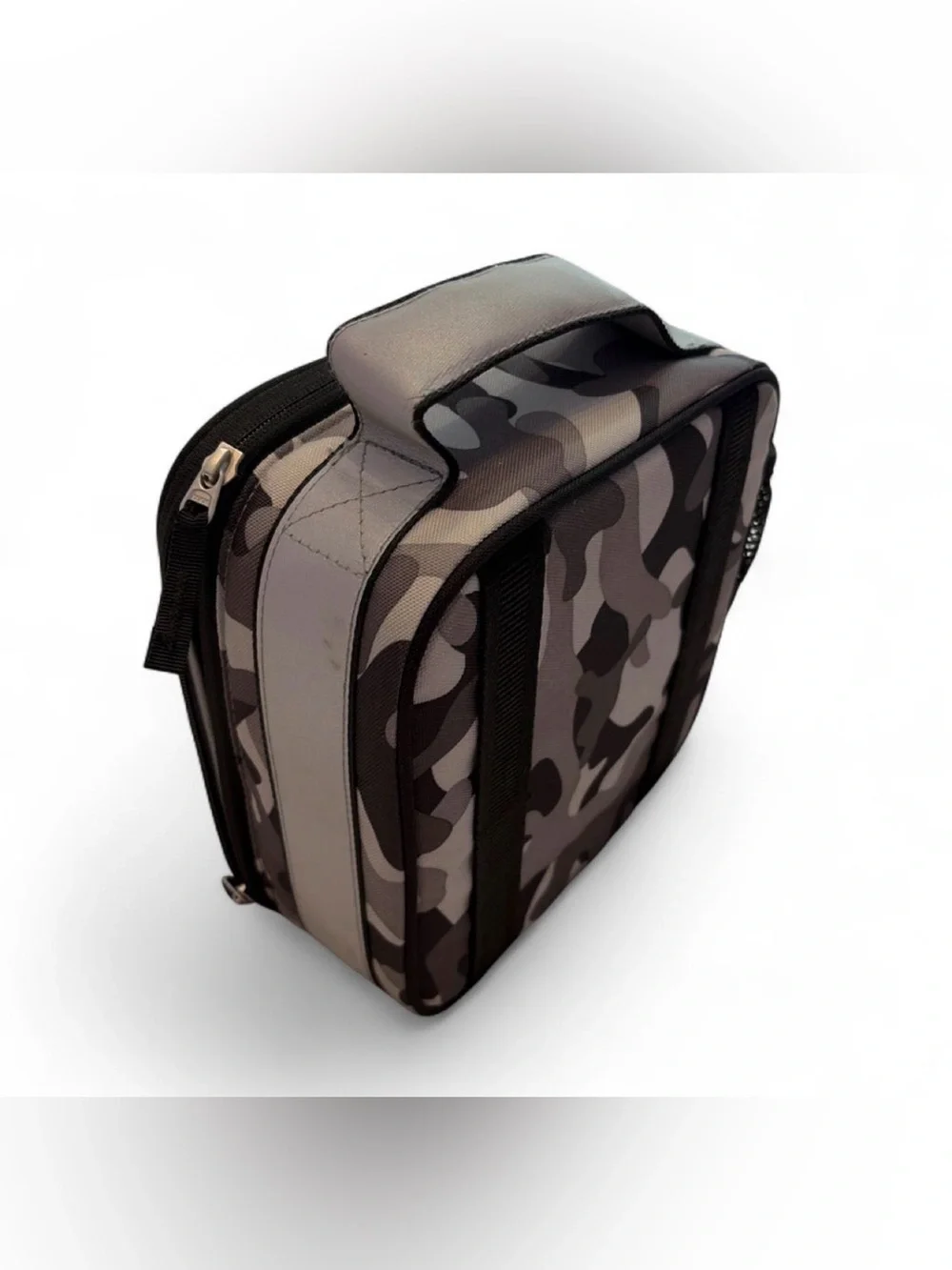 Kid’s Gray Camo Compact Lunch Bag - Carry Handle